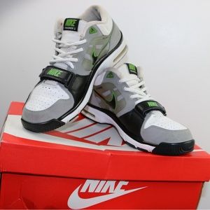Nike Trainer 1 Low Flywire Grey Black Green Men’s Shoes Size 8 Rare Retro
